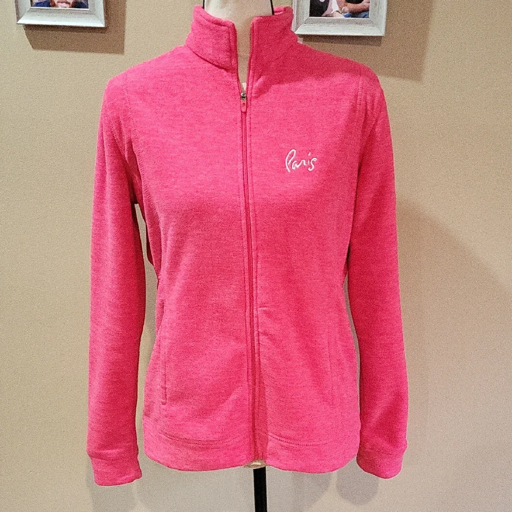Paris Vibrant Pink Zip-Up - Picture 1 of 11